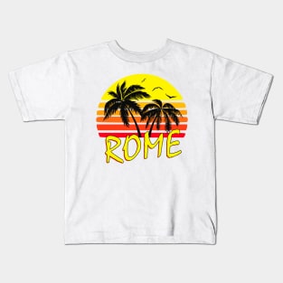 Rome Retro Sunset Kids T-Shirt